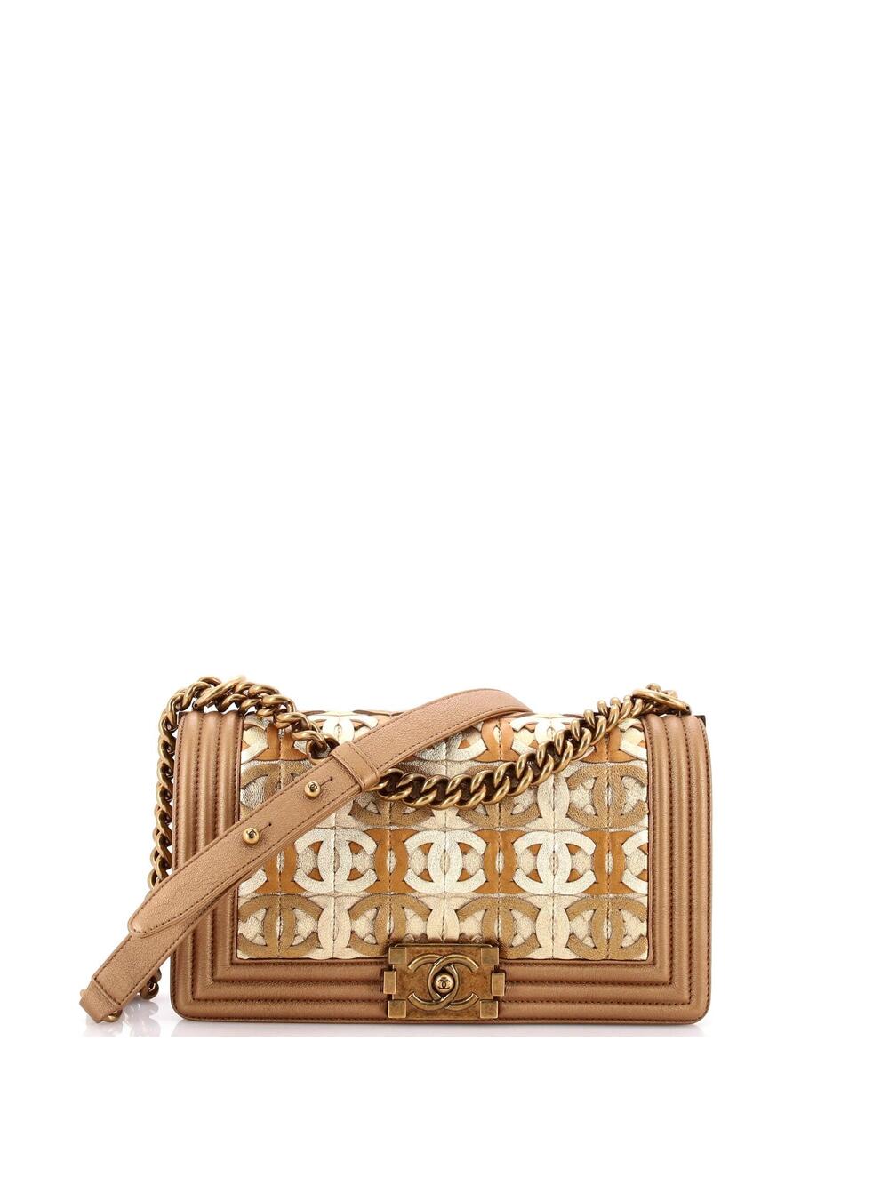 Chanel Boy Flap Bag Woven Leather Old #308159C36B